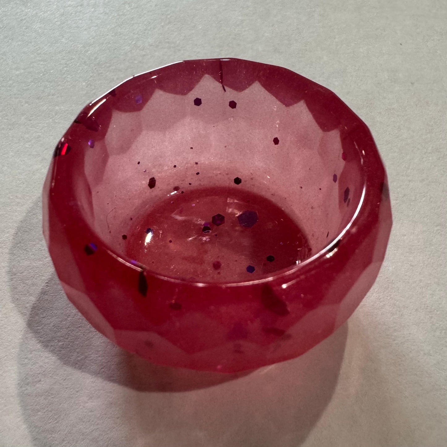 Tarantula Spider Water Dish Bowl Starry Sky Glow (small round)