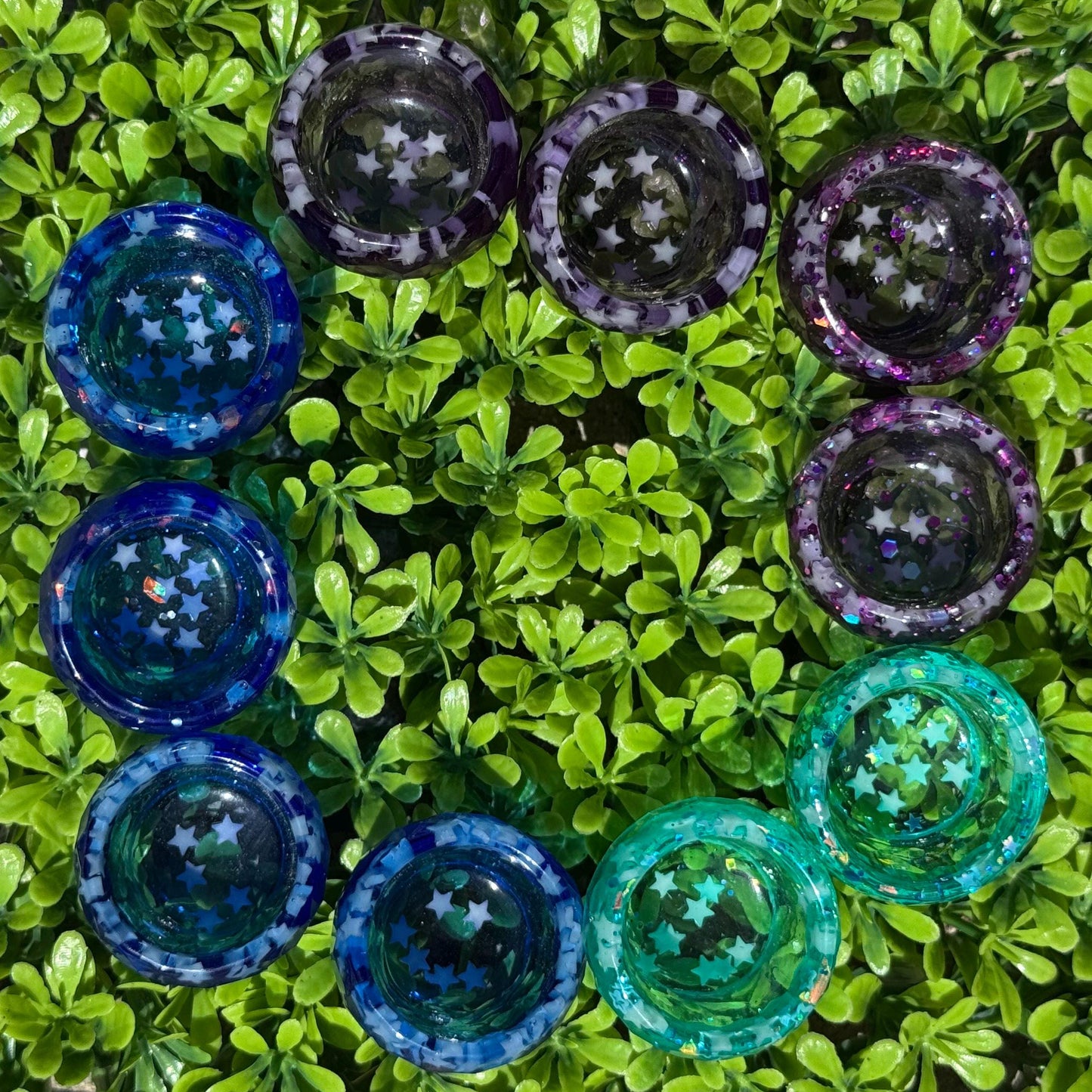 Tarantula Spider Water Dish Bowl Starry Sky Glow (small round)