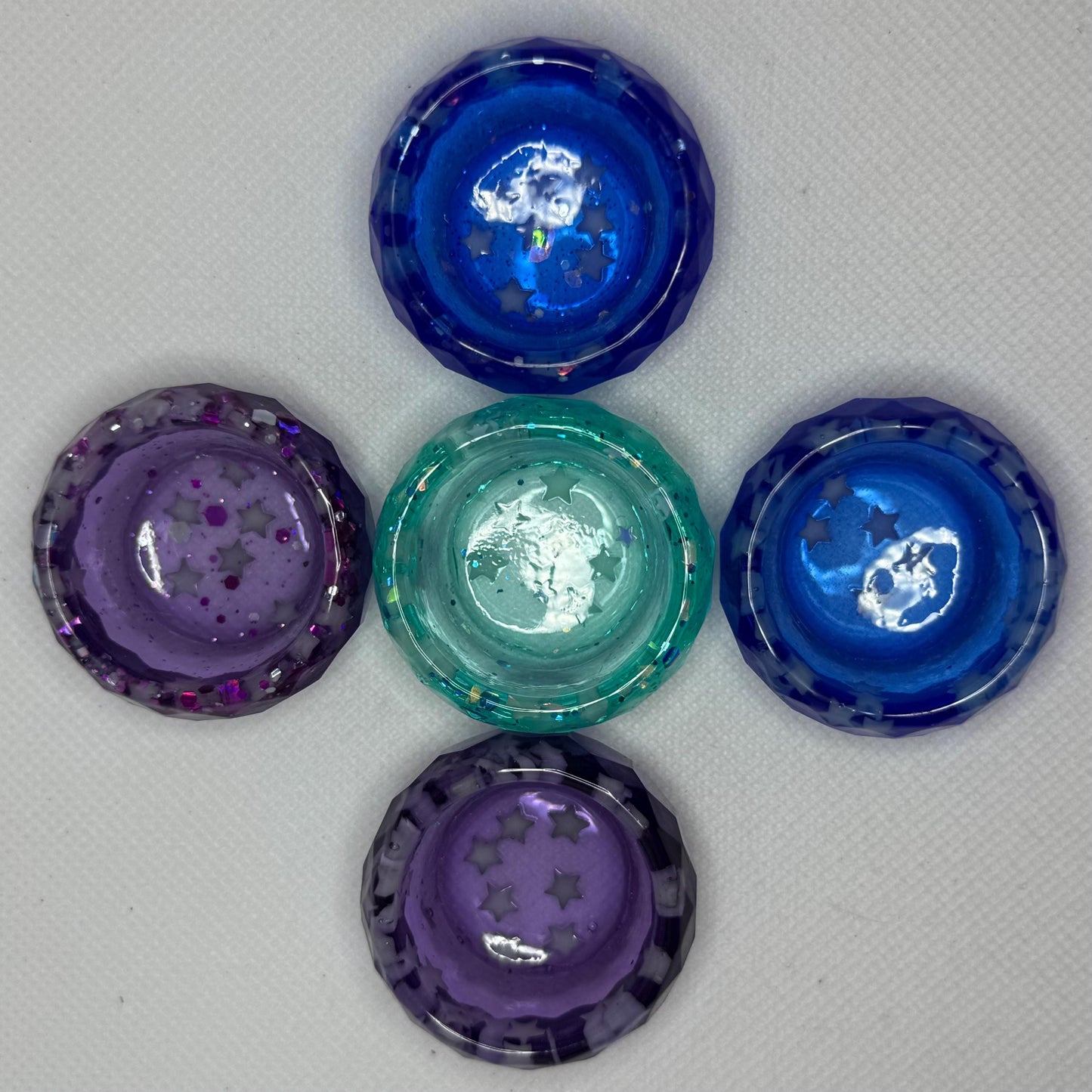 Tarantula Spider Water Dish Bowl Starry Sky Glow (small round)